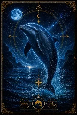 Dolphin card preview from the Guiding Animals deck